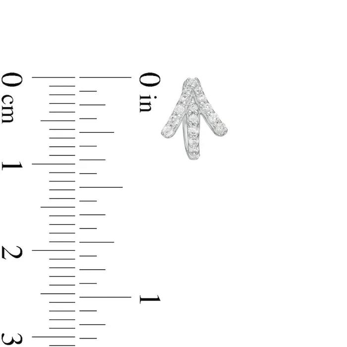 Earrings Goldia 02 CT TW Diamond Arrow Hoop Earrings in 10K White Gold Earrings Goldia 02 CT TW Diamond Arrow Hoop Earrings in 10K White Gold