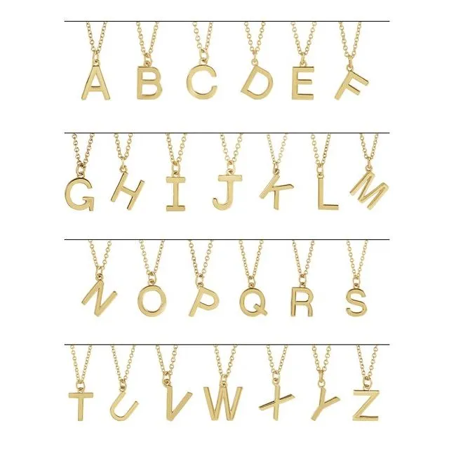 Necklaces TreasureFineJewelers 14K White Gold Initial L Dangle 18 Necklace