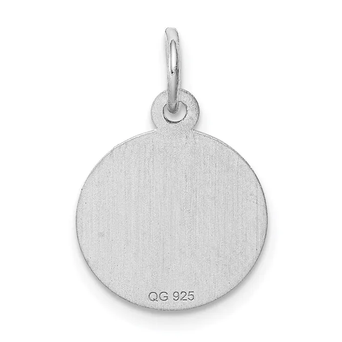 Rings TreasureFineJewelers Sterling Silver Rhodiumplated Holy Communion Disc Charm