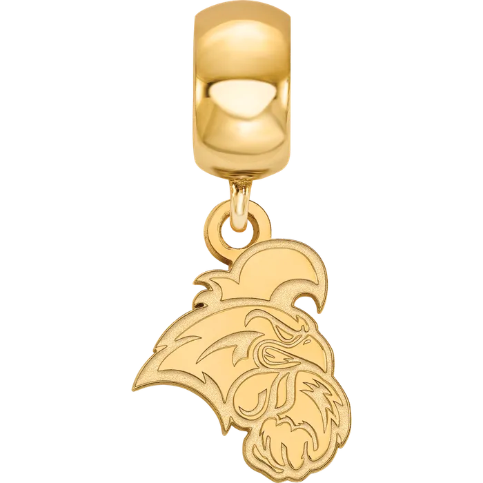 Sterling Silver Goldplated LogoArt Coastal Carolina University Chanticleer Small Dangle Bead Charm TreasureFineJewelers Rings