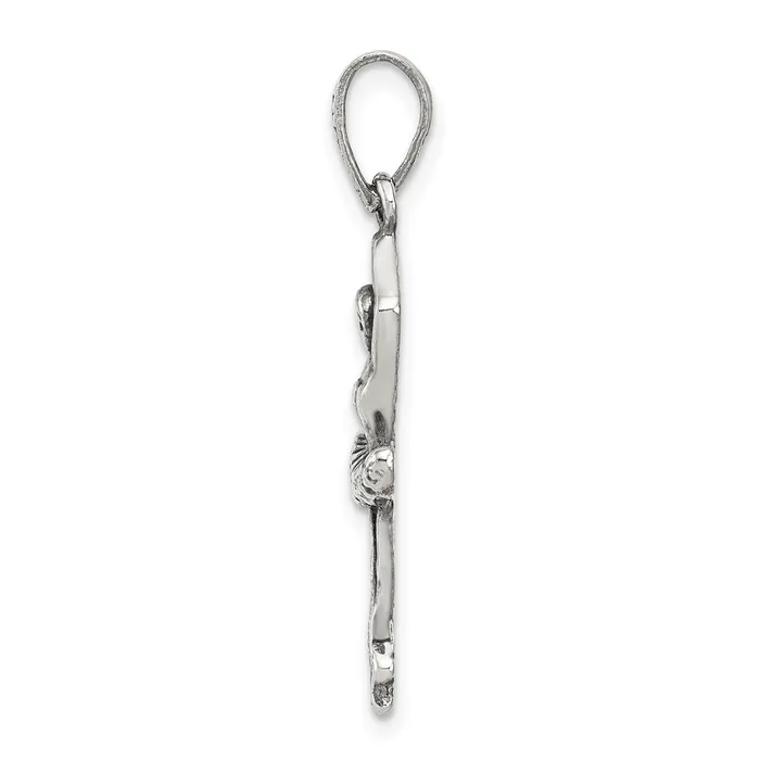 TreasureFineJewelers Necklaces Sterling Silver Antiqued Ballerina Pendant