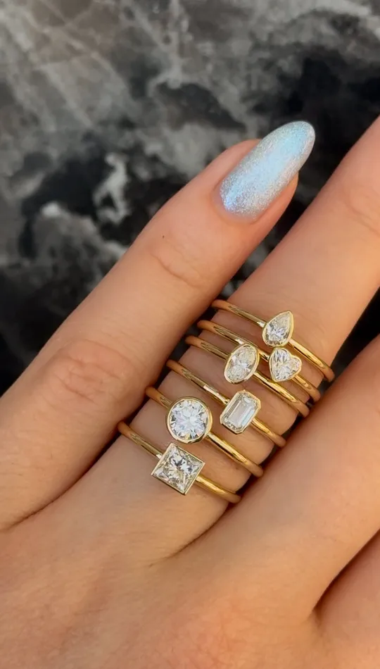 10kt Yellow Gold 037ct Emerald LabGrown Diamond Bezel Solitaire Ring Independent Jewellers Rings 10kt Yellow Gold 037ct Emerald LabGrown Diamond Bezel Solitaire Ring Independent Jewellers Rings