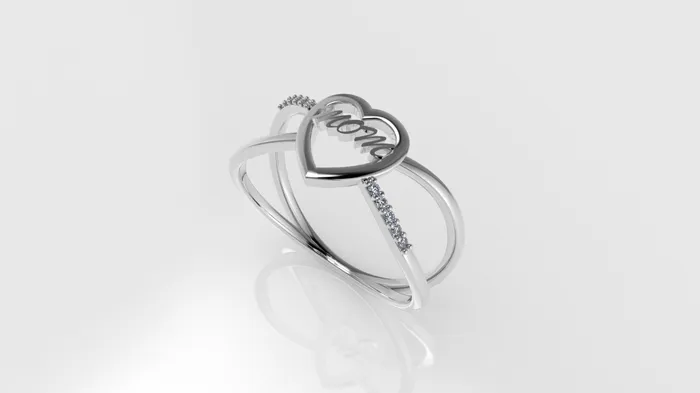 14K Gold Ring with 10 DIAMONDS VS1 STT Prong It is use daily Heart Style MOM Jcm 21 jewelry Rings