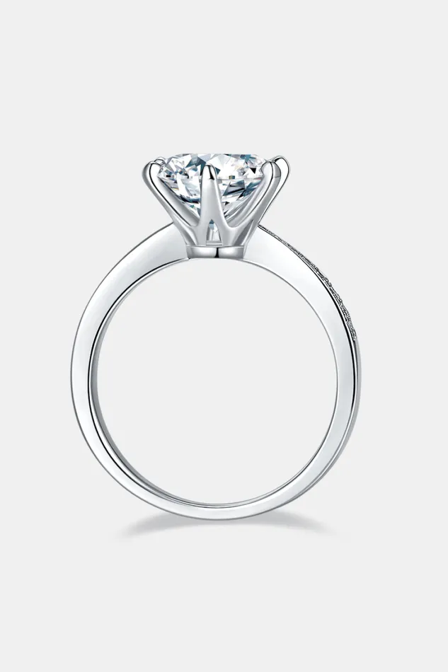 3 Carat Moissanite Side Stone Ring Trendsi Rings