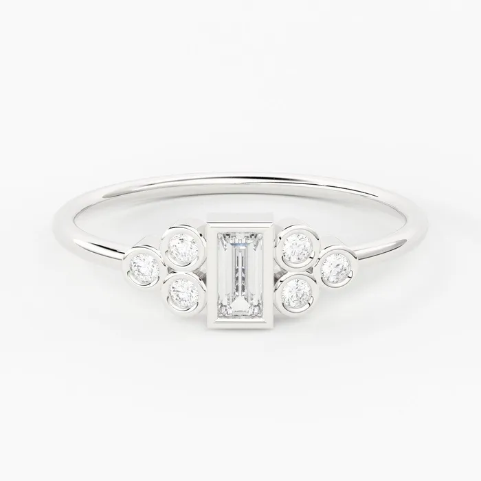 Engagement Ring 14K Gold Round Cut Bezel Set Diamond Engagement Ring Unique Engagement Ring Baguette Natural Diamond Ring Jalvi Co Rings Engagement Ring 14K Gold Round Cut Bezel Set Diamond Engagement Ring Unique Engagement Ring Baguette Natural Diamond Ring Jalvi Co Rings