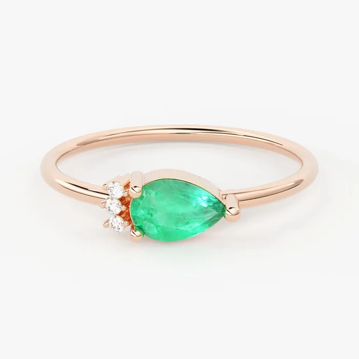 Jalvi Co Emerald Diamond Band in 14k Gold Pear Emerald Diamond Bar Ring Gold Band White Diamond Ring Diamond Wedding Band Rings Jalvi Co Emerald Diamond Band in 14k Gold Pear Emerald Diamond Bar Ring Gold Band White Diamond Ring Diamond Wedding Band Rings