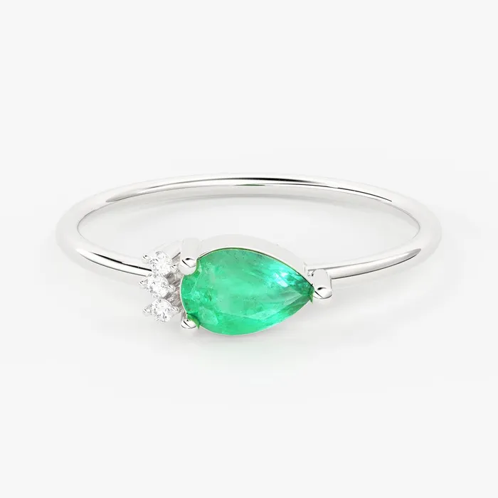 Jalvi Co Emerald Diamond Band in 14k Gold Pear Emerald Diamond Bar Ring Gold Band White Diamond Ring Diamond Wedding Band Rings Jalvi Co Emerald Diamond Band in 14k Gold Pear Emerald Diamond Bar Ring Gold Band White Diamond Ring Diamond Wedding Band Rings