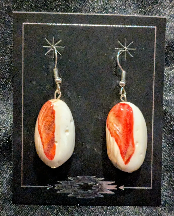 Orange Spiny Beautiful Dangle Earrings Ren McCully Earrings Orange Spiny Beautiful Dangle Earrings Ren McCully Earrings