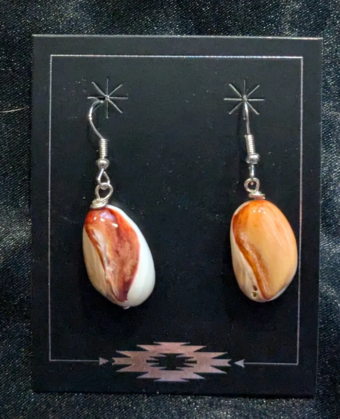 Orange Spiny Beautiful Dangle Earrings Ren McCully Earrings Orange Spiny Beautiful Dangle Earrings Ren McCully Earrings