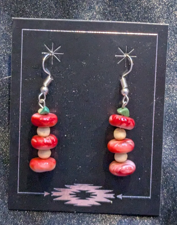 Orange Spiny Beautiful Dangle Earrings Ren McCully Earrings Orange Spiny Beautiful Dangle Earrings Ren McCully Earrings