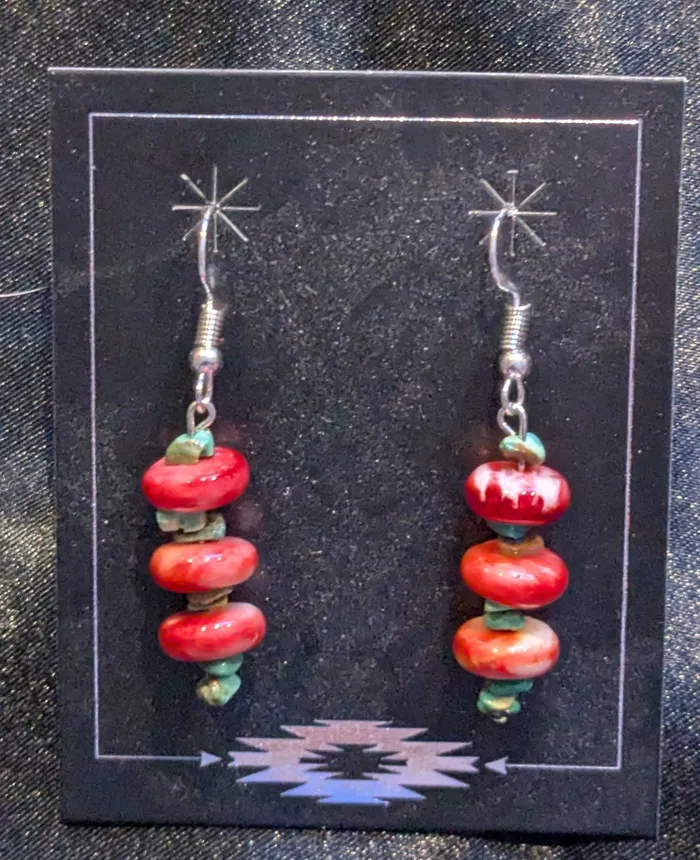 Orange Spiny Beautiful Dangle Earrings Ren McCully Earrings Orange Spiny Beautiful Dangle Earrings Ren McCully Earrings