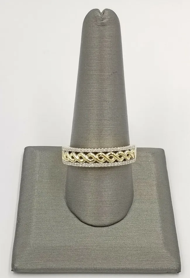 Rings 10k Yellow Gold Diamond Wedding Engagement Ring Cuban Style For Mens 016CT Gold and Diamond