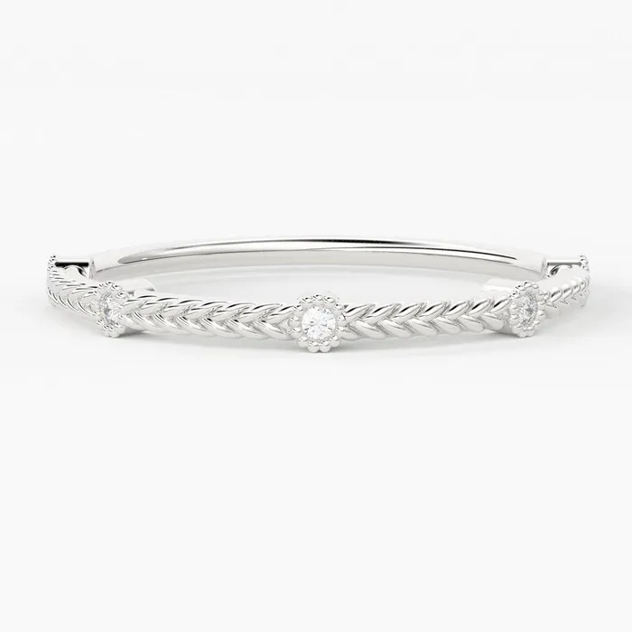 Rings Jalvi Co Round Diamond Band in 14k Gold Braided Diamond Ring Gold Band White Diamond Ring Braid Diamond Wedding Band Rings Jalvi Co Round Diamond Band in 14k Gold Braided Diamond Ring Gold Band White Diamond Ring Braid Diamond Wedding Band