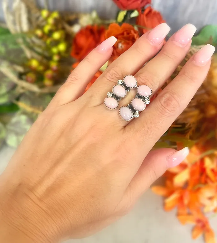SophiaRene Boutique Rings Sterling Silver Squeeze Me Tight Open Front Stone Ring SophiaRene Boutique Rings Sterling Silver Squeeze Me Tight Open Front Stone Ring