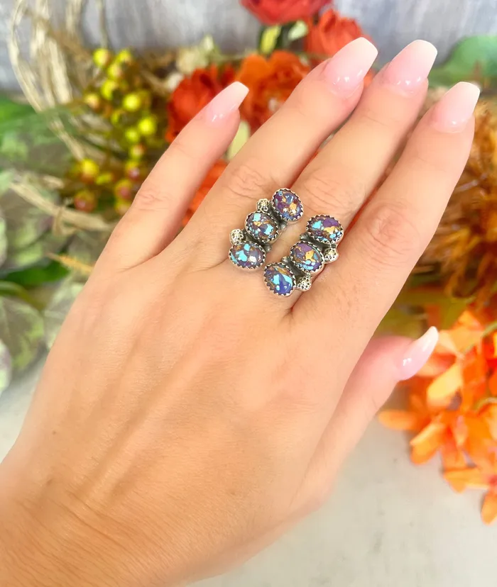 SophiaRene Boutique Rings Sterling Silver Squeeze Me Tight Open Front Stone Ring SophiaRene Boutique Rings Sterling Silver Squeeze Me Tight Open Front Stone Ring